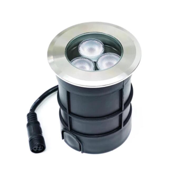 (image for) 10Pack RGBW IP68 Waterproof Outdoor LED Underground Light 9W 24V Deck light Buried Lamp Spotlight for Pathway Driveway Garden Recessed Landscape with Stainless Steel Body PC Cover Tempering Glass Len